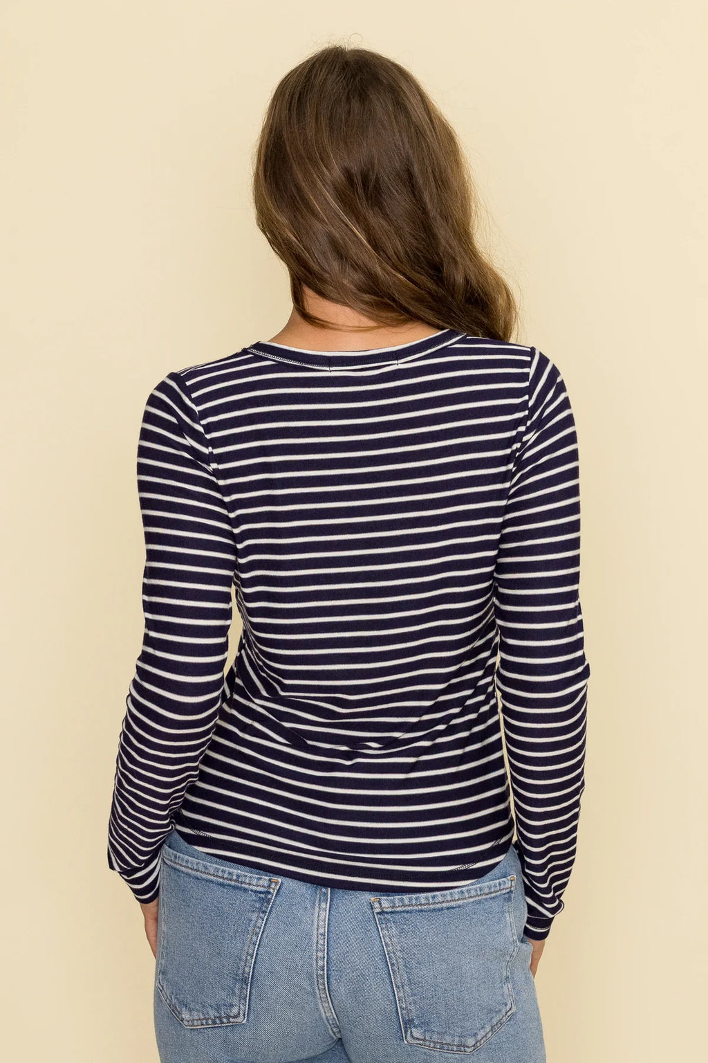 Project Social T Over and Out Striped Crew Neck Longsleeve
