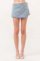 Ashton Denim Wrap Mini Skort