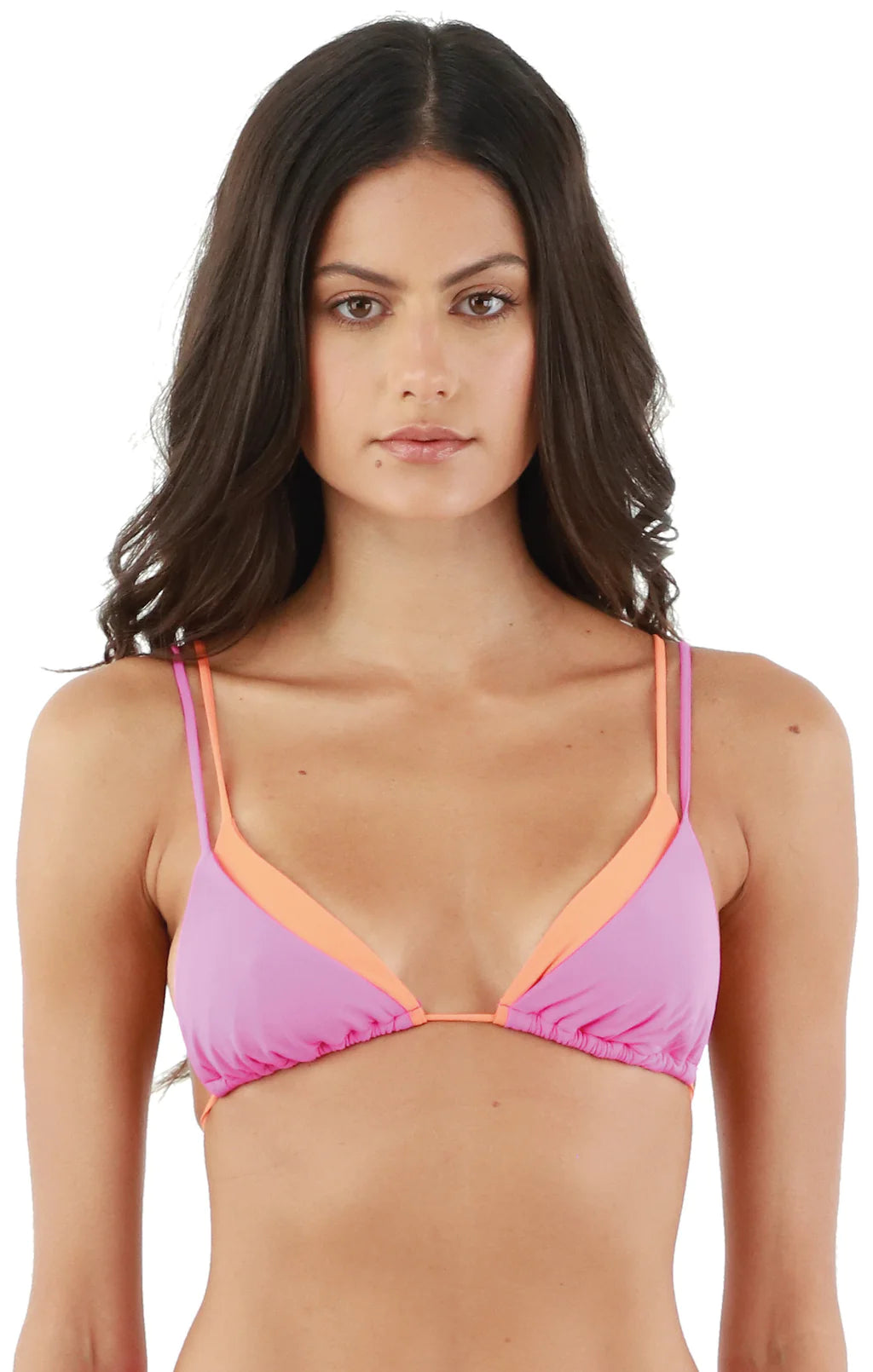 Malai Easy Pink Double Basal Triangle Bikini Top