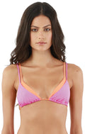 Malai Easy Pink Double Basal Triangle Bikini Top