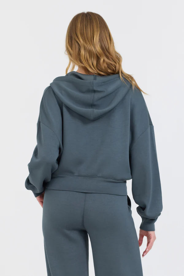 Vintage Havana Cloud Fleece Crop Zip Up