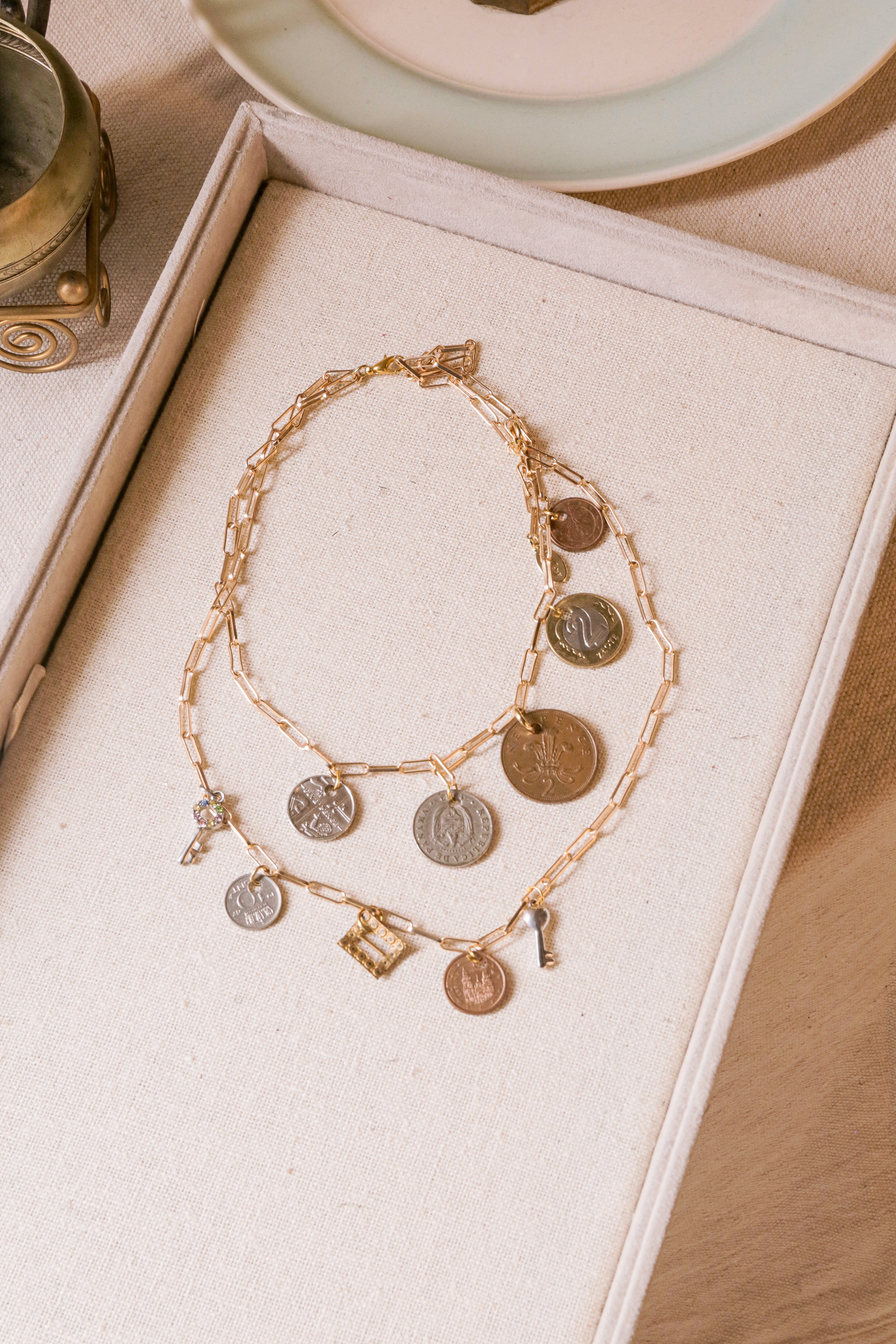 O.O.A.K. AROUND THE WORLD CHARM NECKLACE