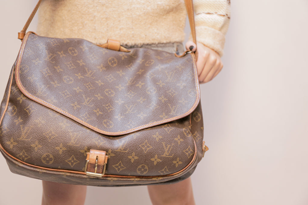 LS Upcycled Vintage LV Jean Patch Purse