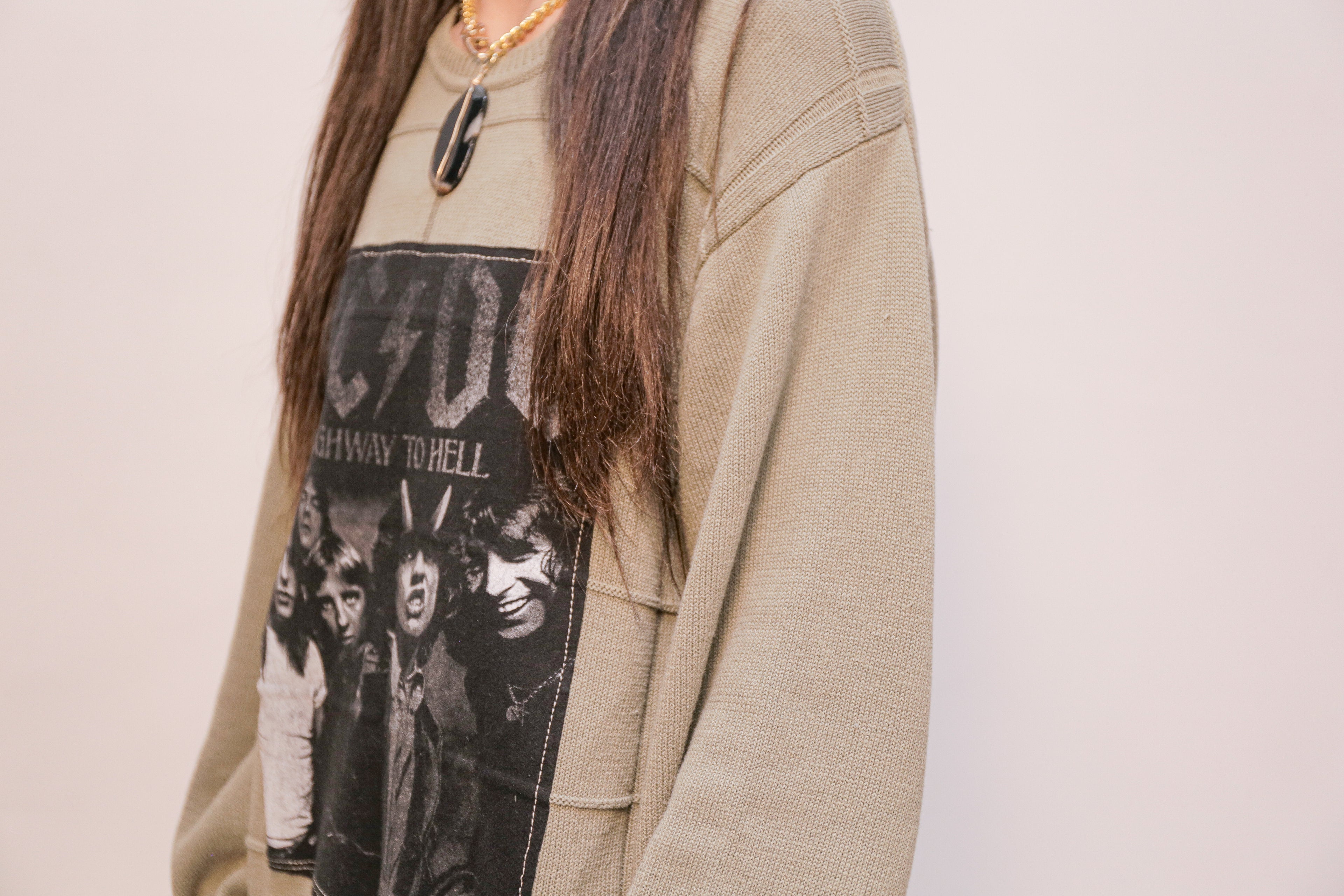 Cozy in AC/DC Sweater| One-of-a-Kind