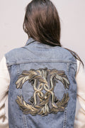 Libby Story OOAK Denim Sweater Jacket