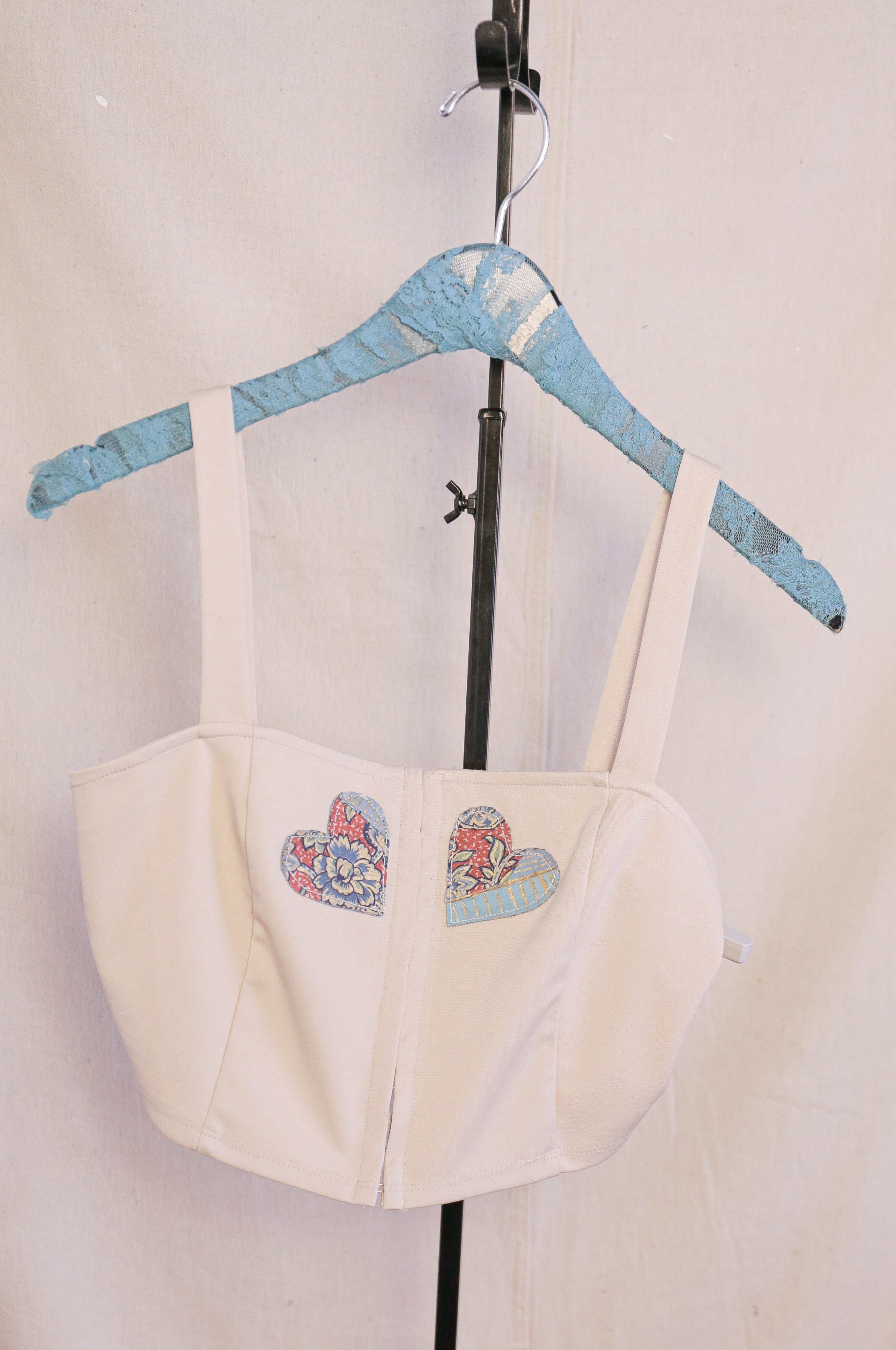 Libby Story Heart Patchwork Corset Top | One-of-a-Kind
