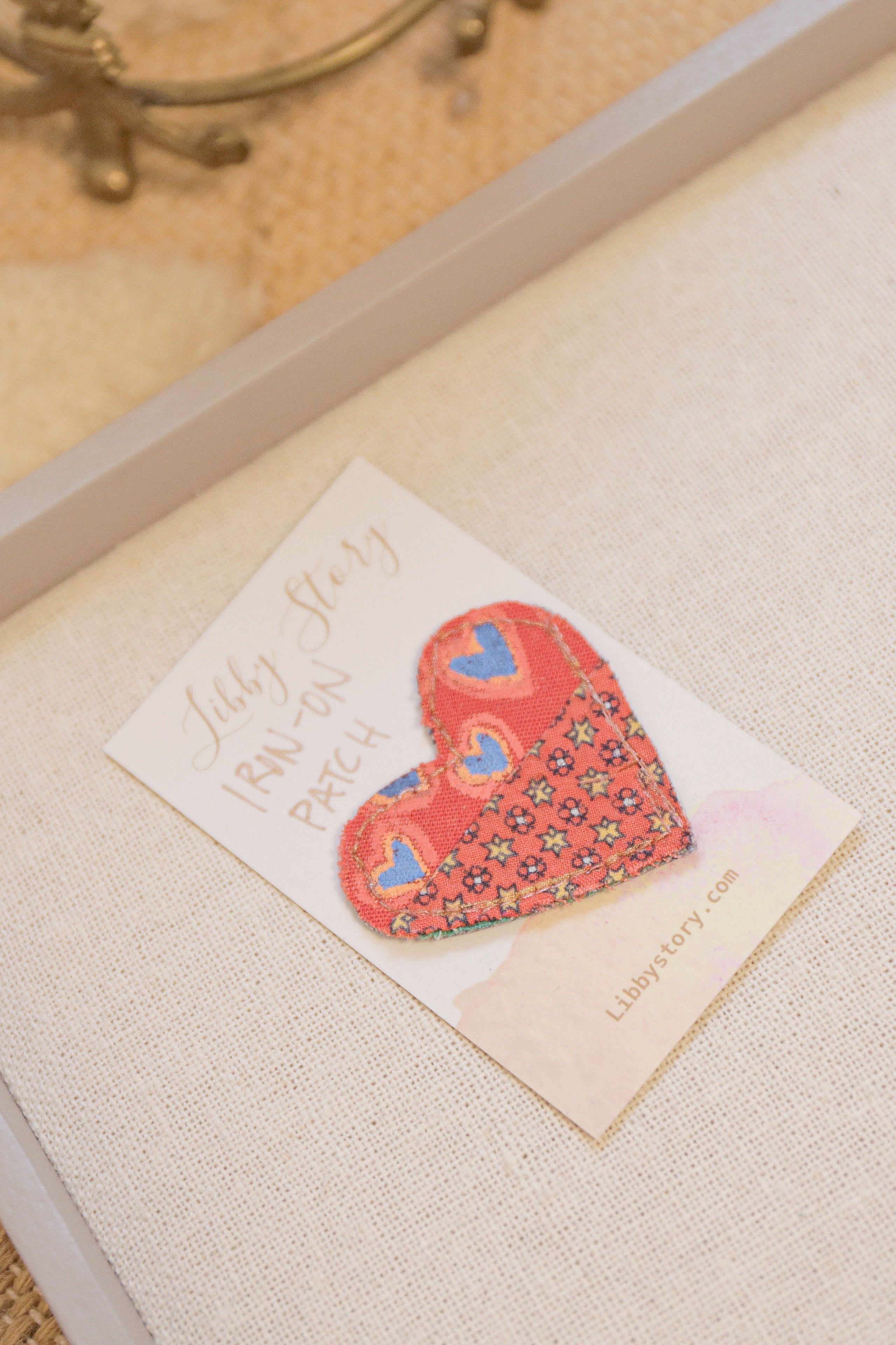Libby Story Mini Hand-painted Heart Patch