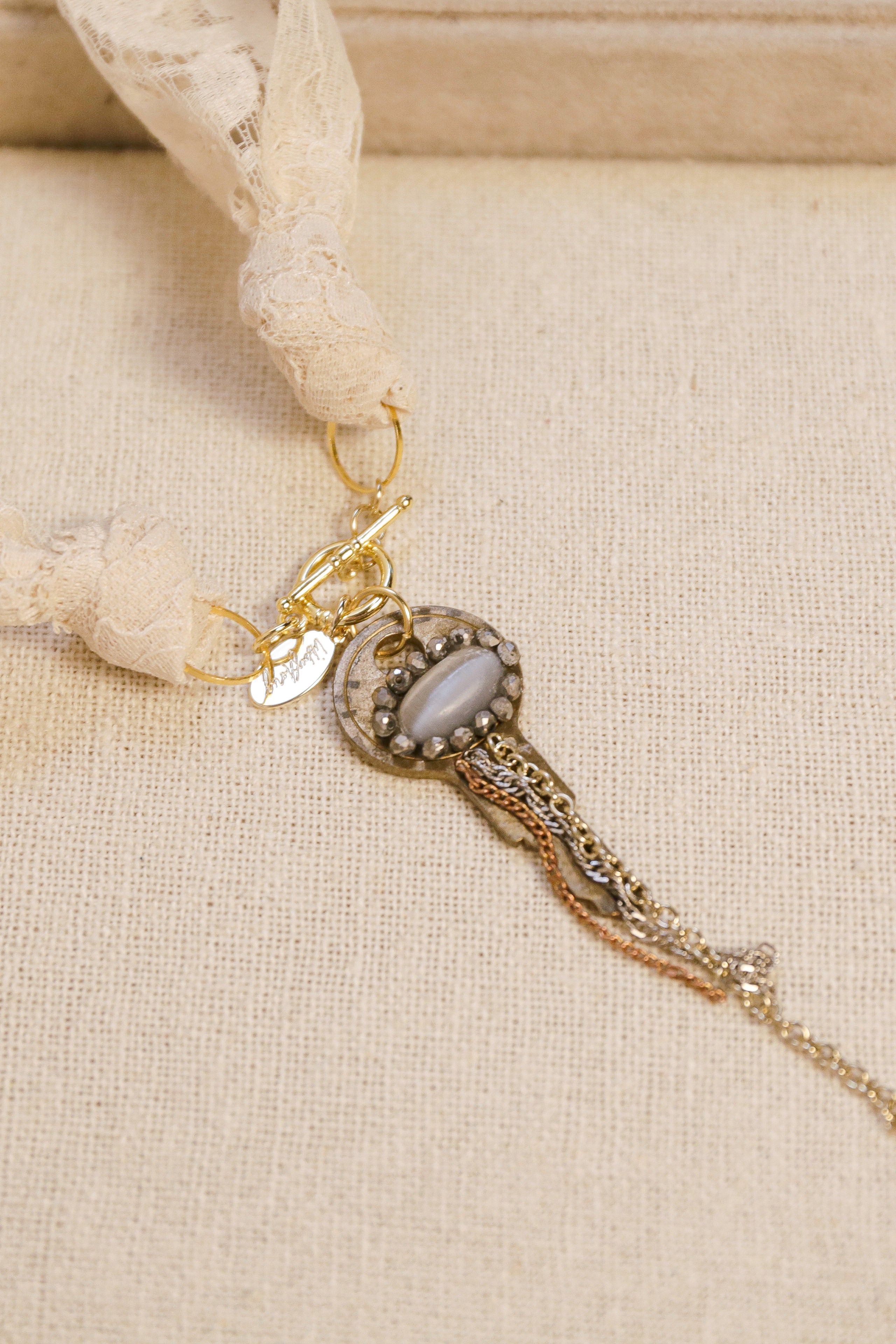 Key to Success Vintage Lace Necklace