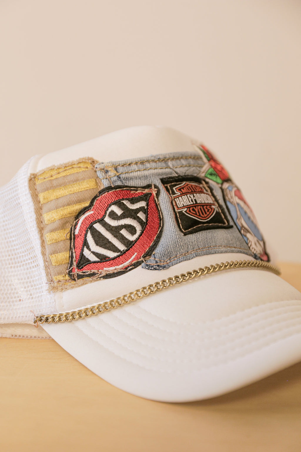 Harley Kiss Patch Trucker Hat | One-of-a-Kind