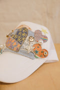 Multi Heart Patch & Charms Trucker Hat | One-of-a-Kind