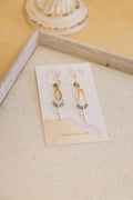 Safety Cross Dangle Earrings