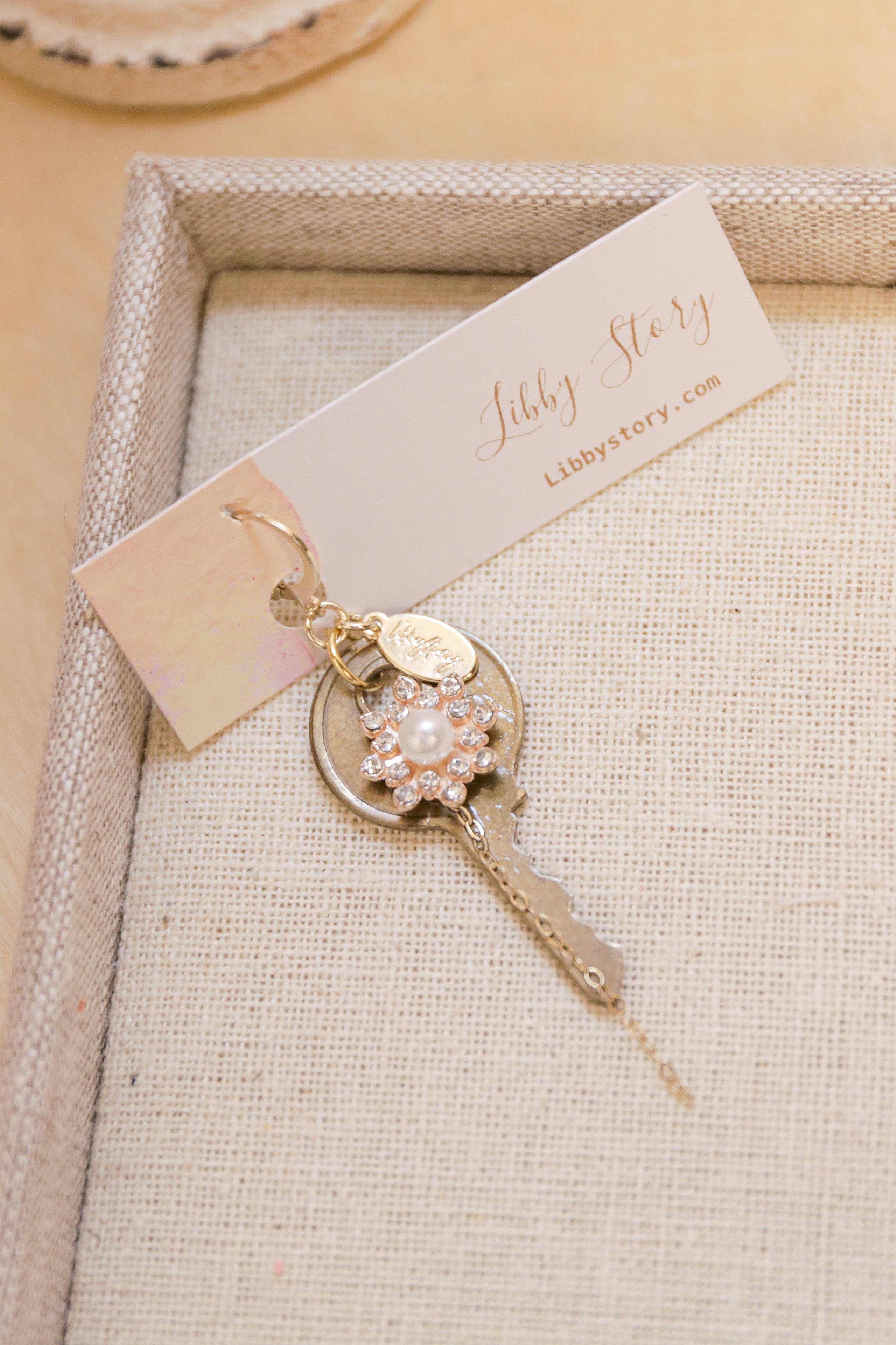 Vintage OOAK Clip-On Embellished Keys