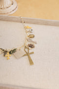 Everly Cross and Vintage Charm Necklace