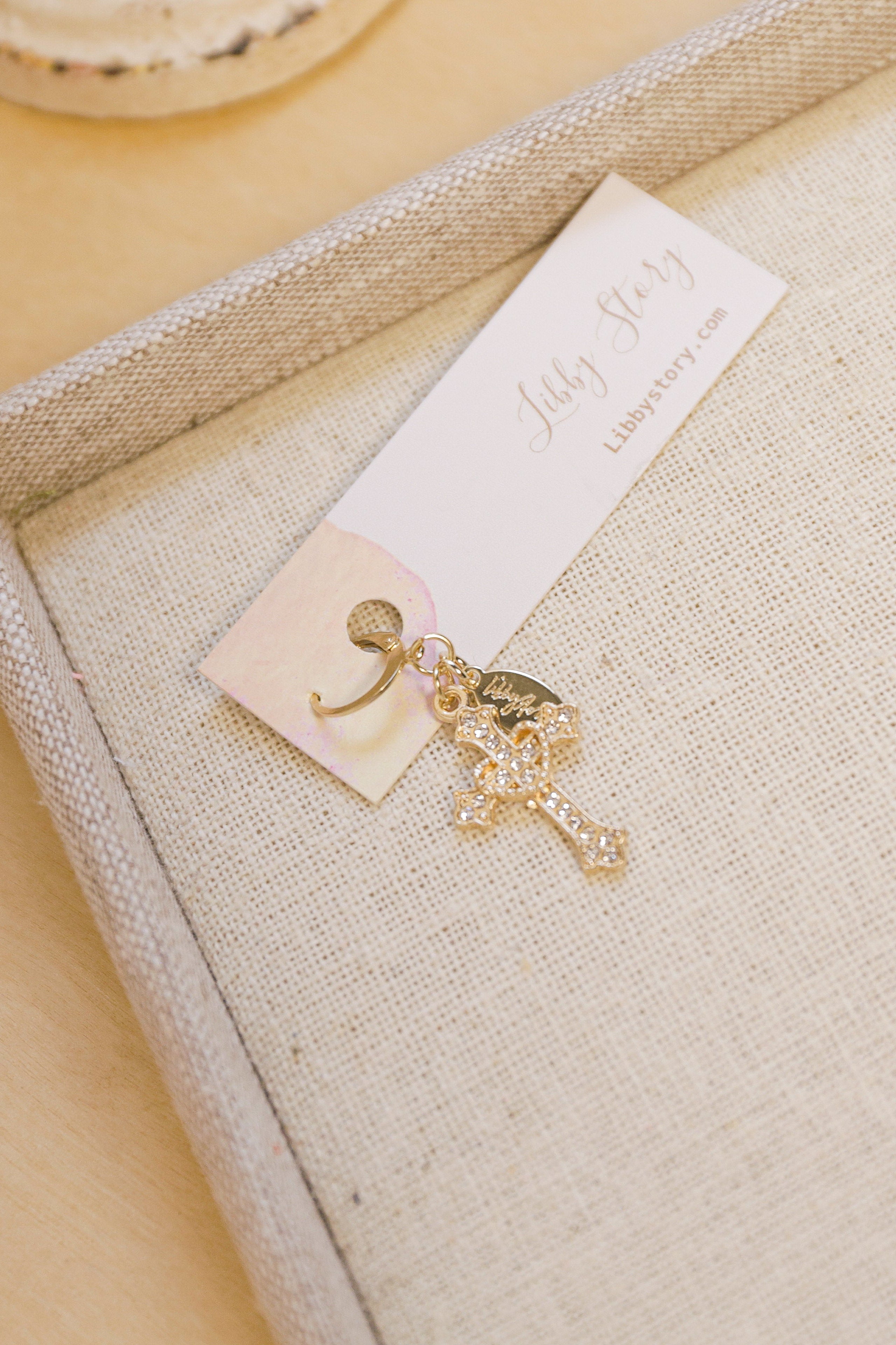Rhinestone Cross Clip-On Charm