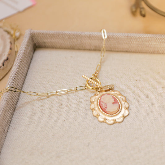 Agatha Handmade Cameo Pendant Necklace