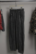 Washed Black Tiered Twill Pant