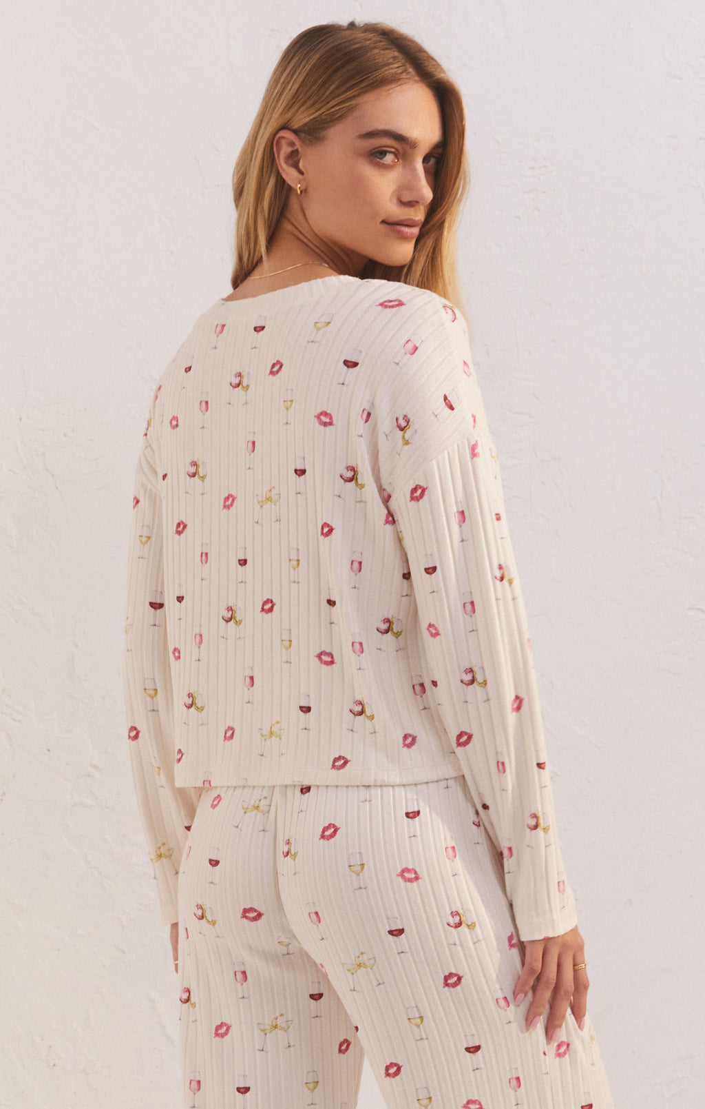 Z Supply Valentina Wine LS Top