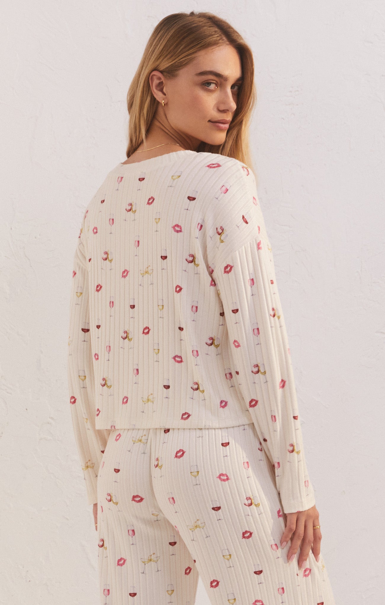 Z Supply Valentina Wine LS Top