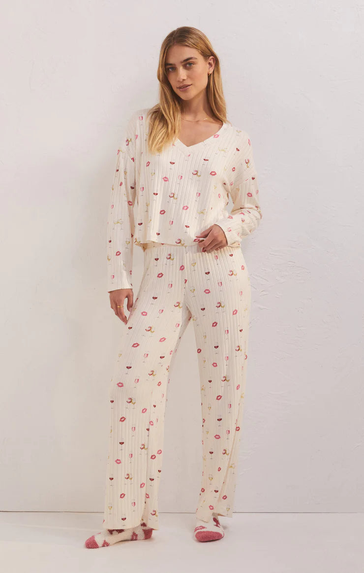 Z Supply Valentina Wine LS Top