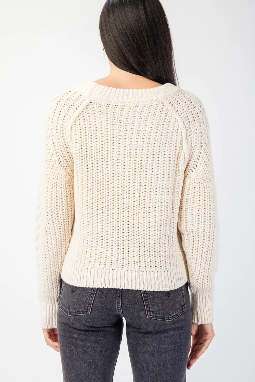 Raglan Cable Sweater Top
