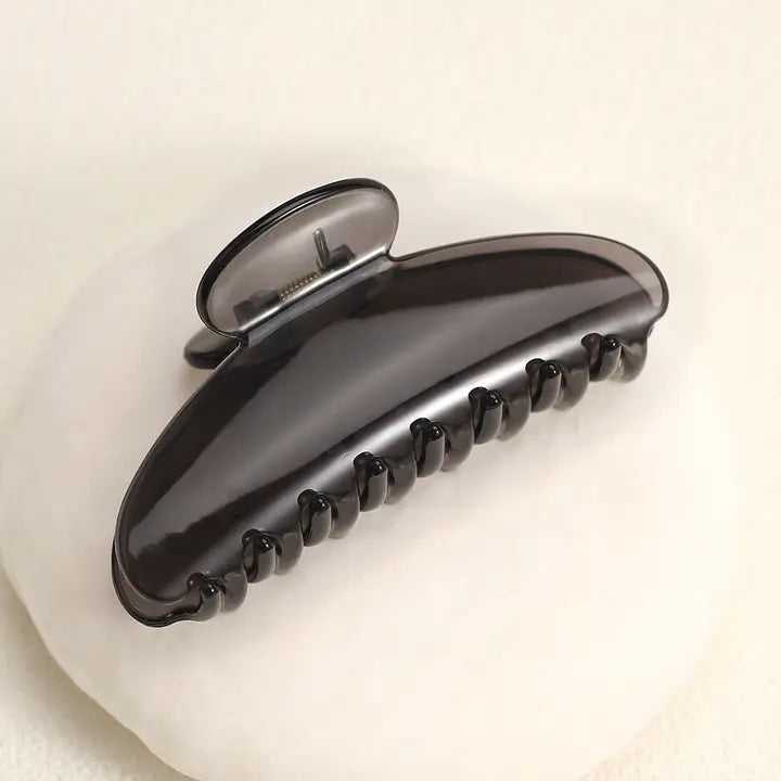 Jelly Finish Solid Color Hair Claw Clip