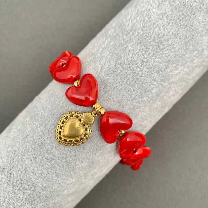 Heart Linked Bracelet