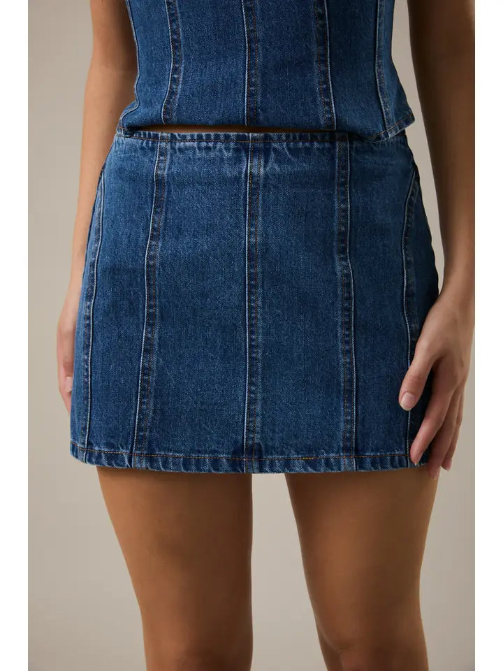 Low Waist Denim Skirt