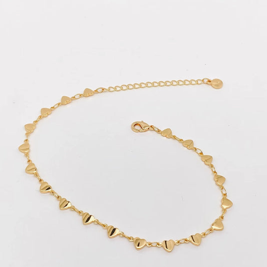Small Heart-Shaped Charm Design Chain bracelet