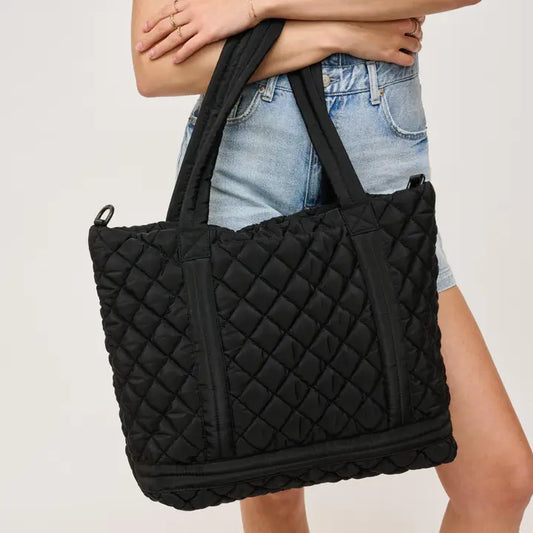 Lanya Quilted Nylon Travel Tote