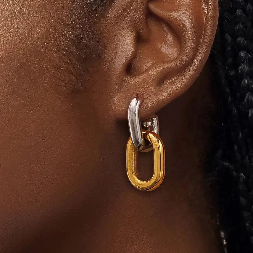 Jaxon 18K Double Chain Earring