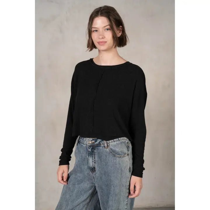 Super Soft Open Back Jersey Pullover