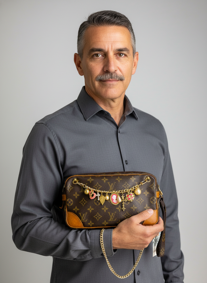 [AI-GEN] [Unknown Prompt] - Waist-up studio shot of a mature male model, 50s+, Hispanic with a distinguished...