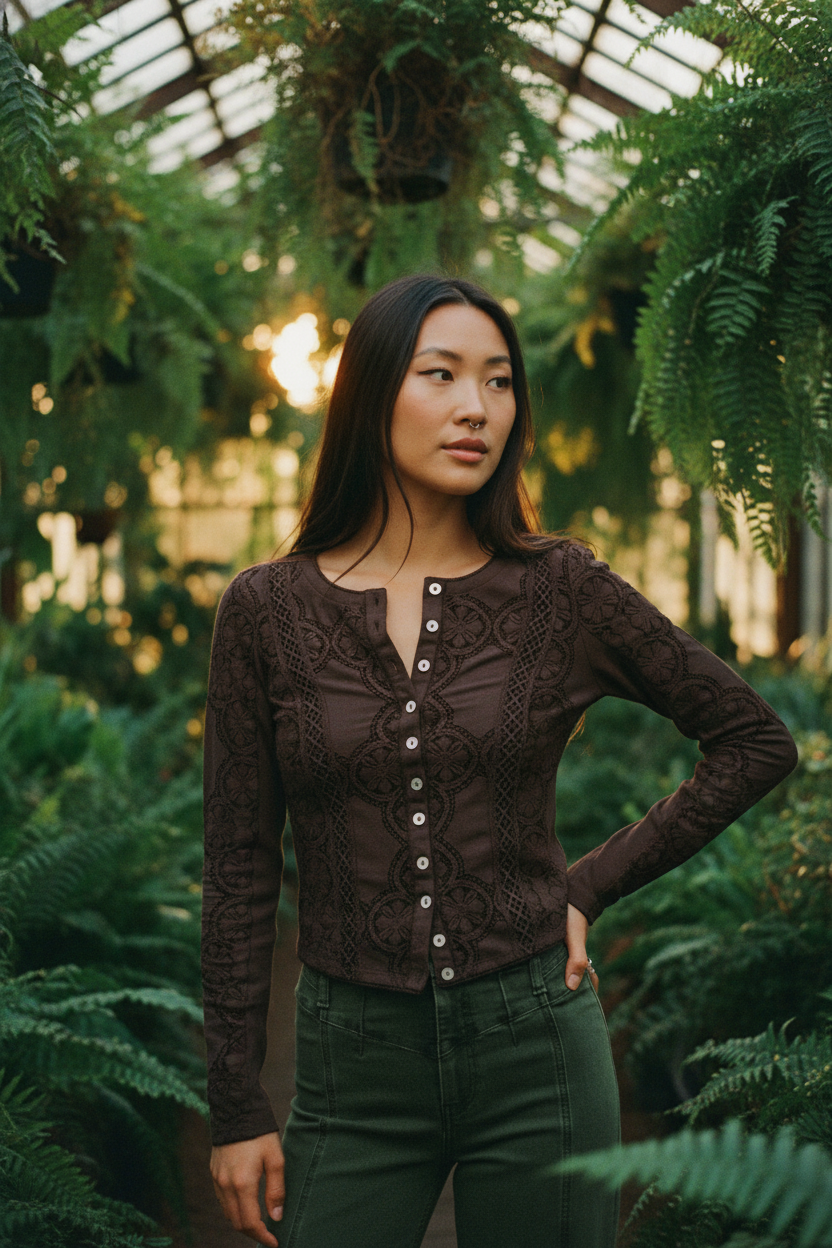 [AI-GEN] [Unknown Prompt] - Maya visits a small, independent nursery, carefully inspecting trays of young pe...