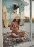 SCENE CONTEXT:
STUDIO SETTING: **Setting:** secluded beach scene in panhandle Florida with character