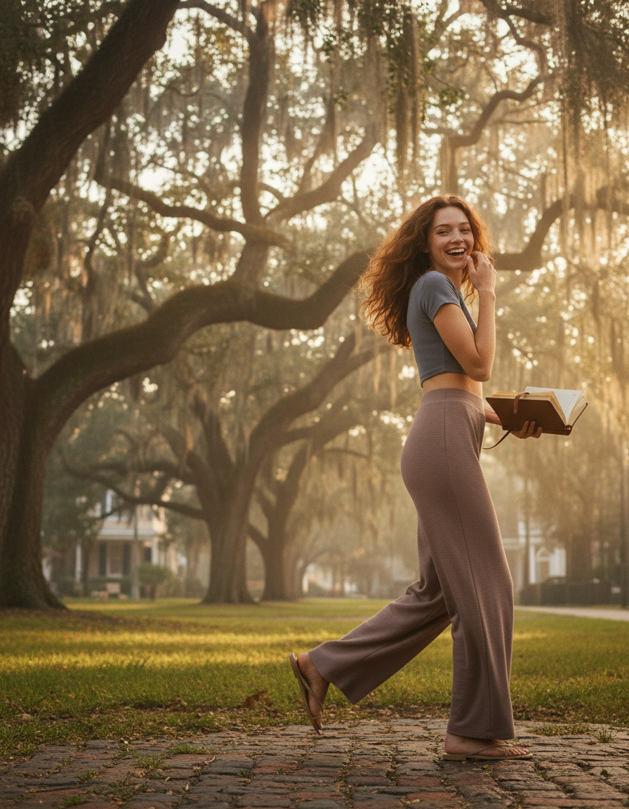 COMPOSITION: Full body but pushed to the far right edge of the frame, the vast environment filling t