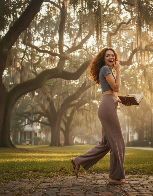 COMPOSITION: Full body but pushed to the far right edge of the frame, the vast environment filling t