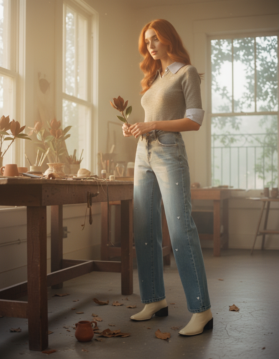 CROP TYPE: FULL-BODY TIGHT (bottoms) - Frame feet to just above head with model filling 85%+ of vert