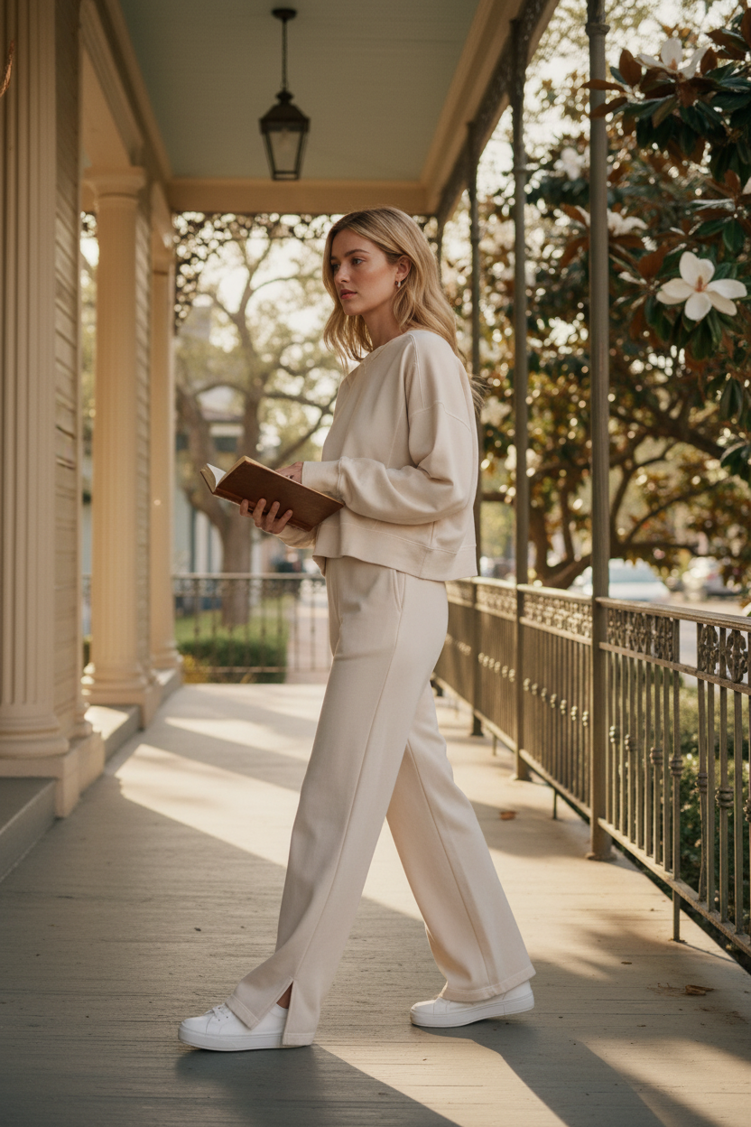 AI Editorial - Elan Crewneck Top