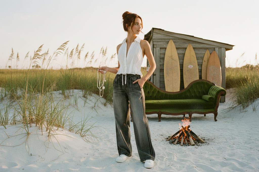 AI Editorial - Elan Halter Collard Top