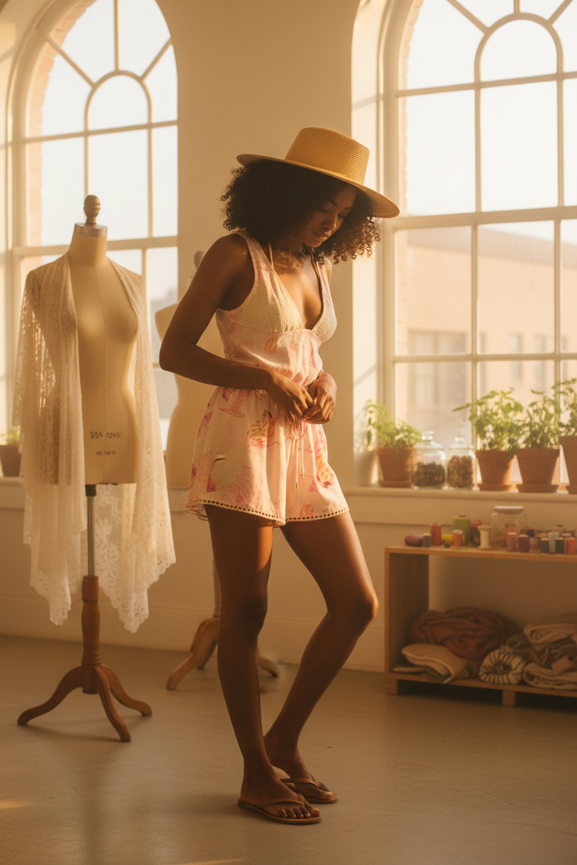 AI Editorial - Surf Gypsy Crepe Shorts