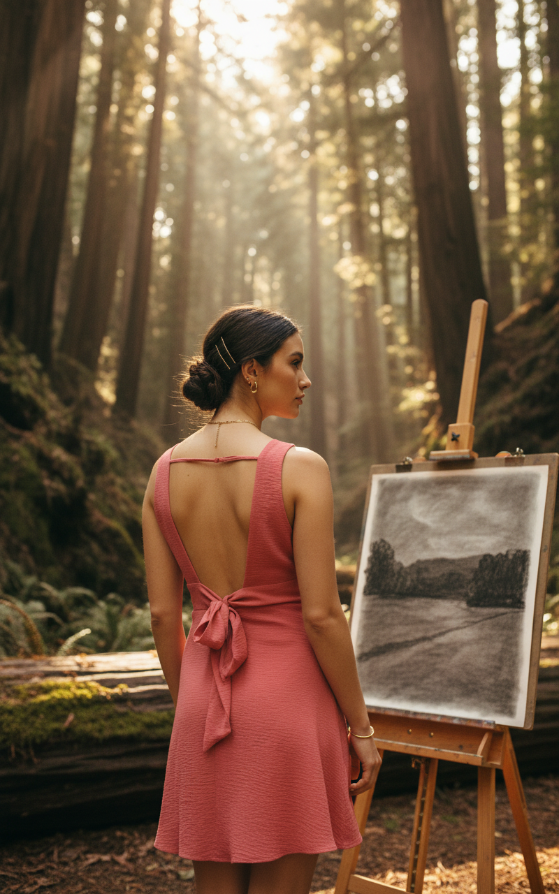 AI Editorial - Sage the Label Scorched Mini Dress