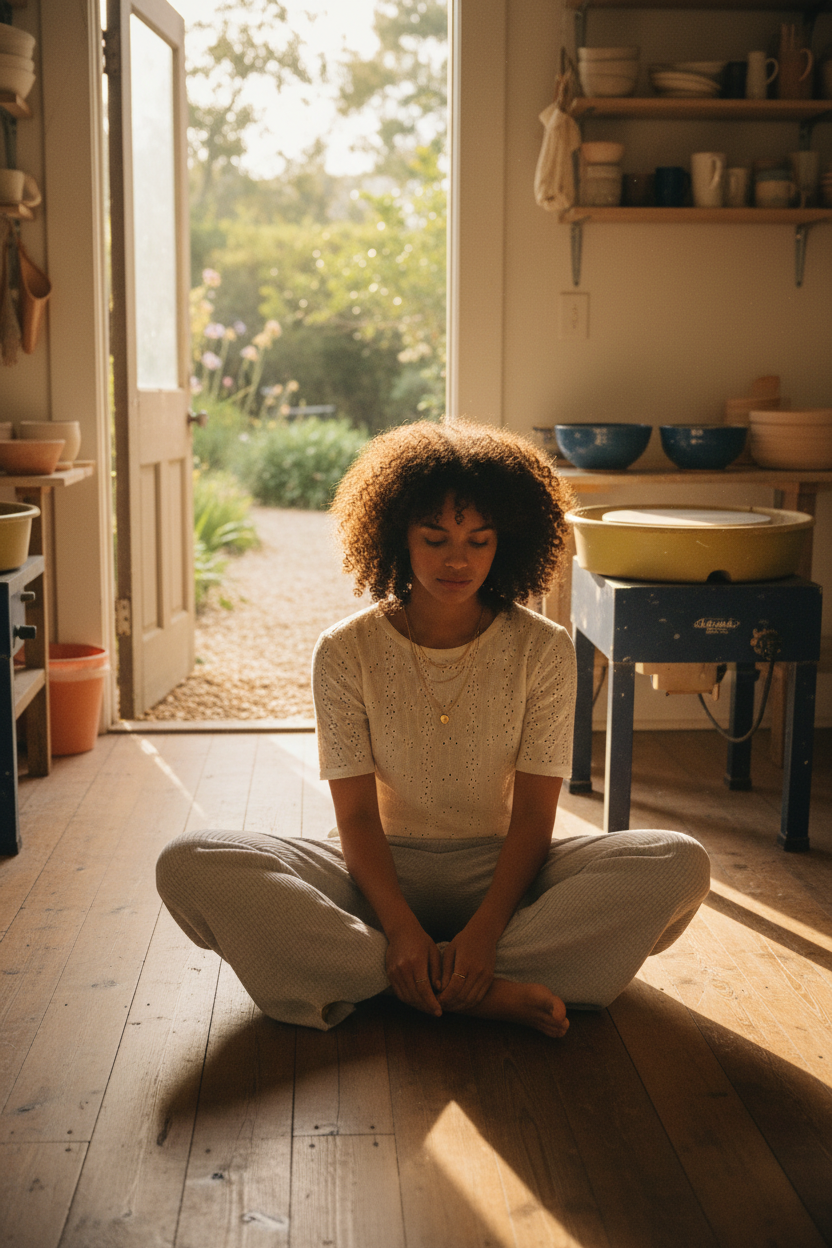 AI Editorial - Spiritual Gangster Luma Rib Restore Pants