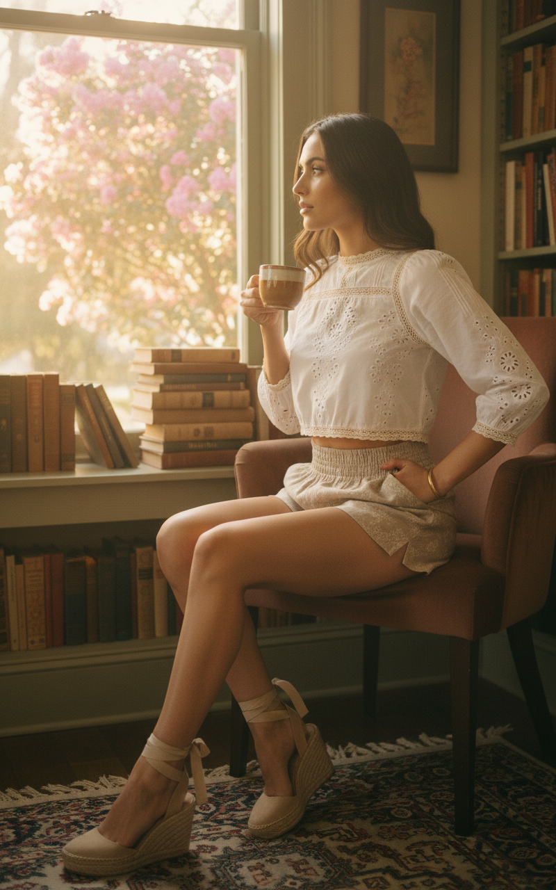 AI Editorial - Dex Floral Elastic Waist Short