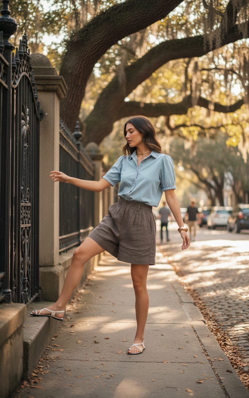 AI Editorial - Dex Panelled Button Front Blouse