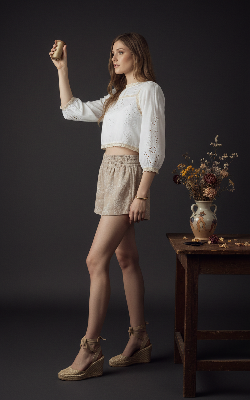 AI Editorial - Dex Floral Elastic Waist Short