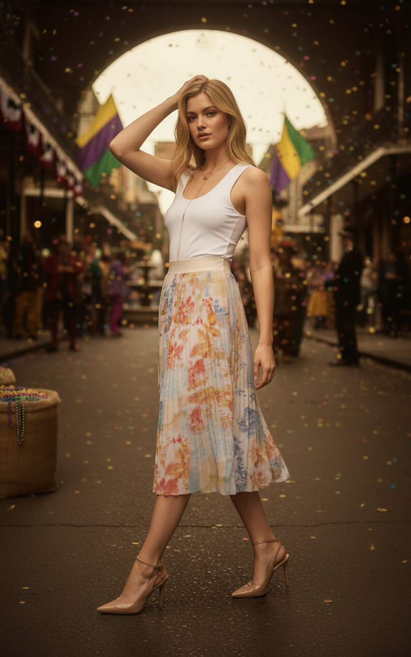 AI Editorial - Dex Pleated Skirt