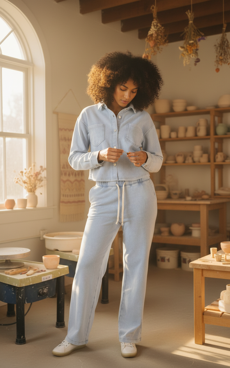 AI Editorial - Dex Cropped Knit Overshirt