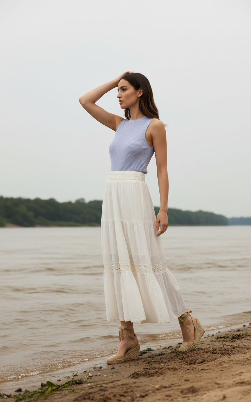 AI Editorial - Dex Crochet Maxi Skirt