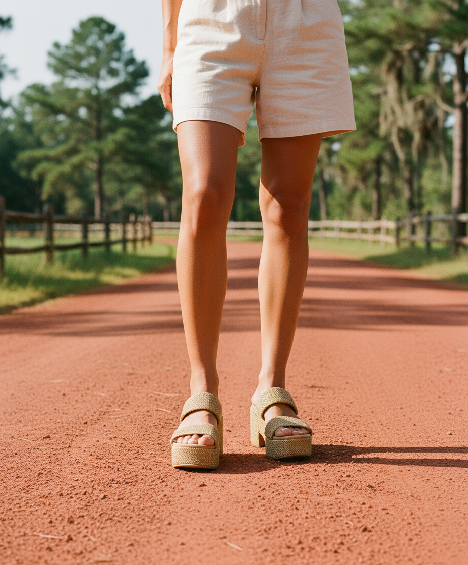 AI Editorial - Matisse Ocean Ave Platform Sandals