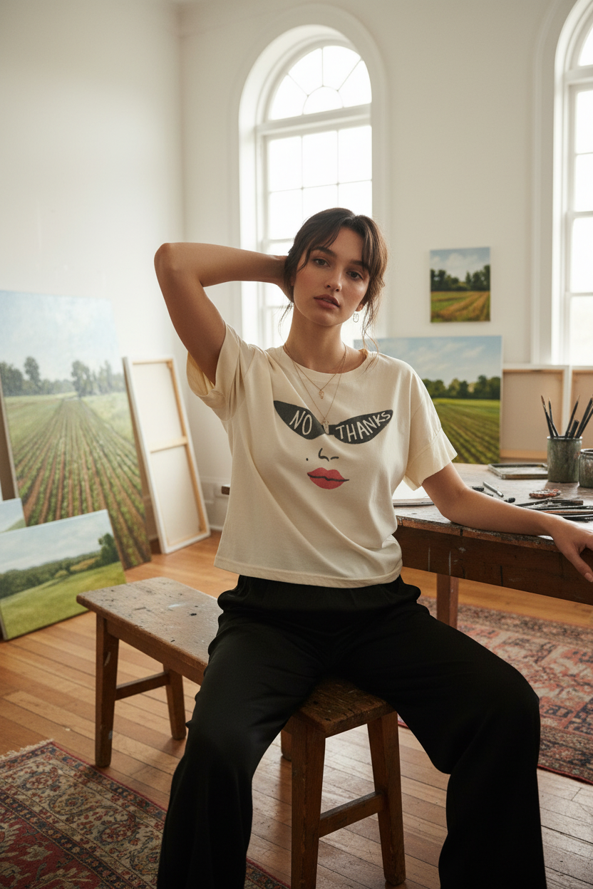 AI Editorial - All Us No Thanks Hi-Lo Tee